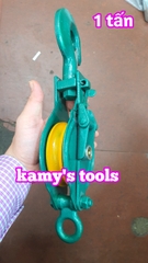 Ròng rọc đơn 1 tấn, puly sắt đơn 4 inch 100mm, puly 1 rãnh