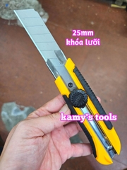 Dao rọc cáp rọc giấy đa năng có khóa lưỡi 25mm dài 180mm L+R+T