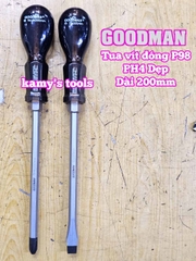 Tua vít đóng Goodman bake PH4 dẹp 12mm dài 200mm P98+12x200 P98-12x200