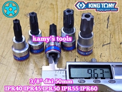 Đầu tuýp sao 5 cạnh Kingtony 3/8 inch IPR40 302D40- IPR45 302D45- IPR50 302D50- IPR55 302D55- IPR60 302D60