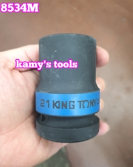 Đầu tuýp đen dài 1 inch vuông 4 cạnh Kingtony 17mm 19mm 21mm 853417M 853419M 853421M