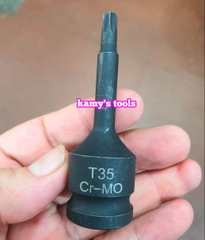 Đầu tuýp lú đầu bông sao 1/2 inch dài 78mm T25 T27 T30 T35