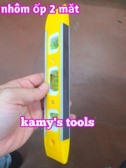 Thước thủy có nam châm hít ốp nhôm 2 mặt 200mm