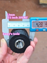 Đầu kẹp mũi khoan tự động auto lock 13mm răng 13mm 1/2 inch 20unf 2mm-13mm, đầu khoan