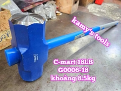 Búa tạ thép đầu lục giác cán cao su C-mart 18LB G0006-18 dài khoảng 900mm