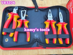 Bộ 4 kìm cách điện 1000V Tolsen V83204 kìm điện, cắt, nhọn, tuốt dây