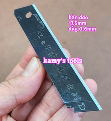 Lưỡi dao rọc giấy rọc cáp thép đen Maxsupe bản dao 17.5mm dày 0.6mm dài 106mm