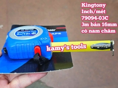 Thước cuộn thép 3m bản 16mm Kingtony model 79094-03C tự động khóa 2 hệ