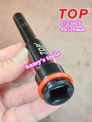 Đầu tuýp khẩu 1/2 inch dài 126mm Top 8mm 8x126mm LU-DT126-08