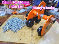 1 tấn 3m Rùa kéo pa lăng Nitto chạy dầm I 70mm-120mm GCL-1