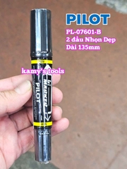 Bút lông dầu Pilot Bi Marker 2 đầu dẹp và nhọn dài 135mm Pilot-07601