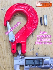 Móc cẩu nối xích chốt lưỡi gà 2 tấn dùng cho xích 7-8mm Wetools WT-32602