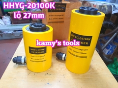 HHYG-20100K Kích thủy lực có lỗ rỗng tâm TLP 20 tấn hành trình 100mm lỗ 27mm 223mm-323mm