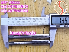 Bộ taro hệ inch tạo ren trong 3/8 inch (9.5mm) Shanghai bước ren thô và mịn 3/8-16 UNC 3/8-24 UNF