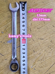 Cờ lê vòng miệng tự động Action có lẫy đảo chiều 8mm 10mm 12mm 13mm 14mm 17mm 19mm