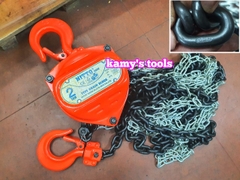 Pa lăng xích kéo tay Nitto 2 tấn 3m (3 mét) 5m (5 mét) model 20VP5 loại CB-II xích đóng logo G80 chính hãng cao cấp