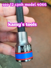 Đầu tuýp khẩu sao 1/2 inch 12 cạnh dài 160mm Kingtony M8 M9 M10 M12 M14 M16 model 4066
