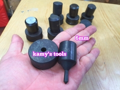 Khuôn đột lỗ mũi đột lỗ sắt V, thanh đồng cái dùng máy đột lỗ thủy lực CH-70 HHM-70 (bán lẻ 1 bộ)