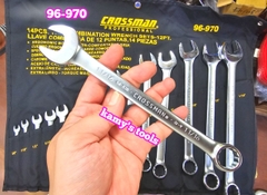 96-970 Bộ cờ lê vòng miệng hệ inch 14 chi tiết Crossman 3/8-1 1/4 inch
