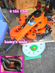 Pa lăng xích lắc tay Nitto 6 tấn 1.5m (1.5 mét) VR-60 xích đôi chuẩn G80 cao cấp