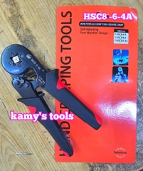 HSC8 6-4A Kìm bấm cos vuông pin tròn rỗng CV tools 0.25-10mm2