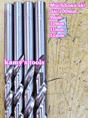 Mũi khoan sắt dài 200mm cỡ 9mm 10mm 11mm 12mm Wetools WT-232009 WT-232010 WT-232011 WT-232012