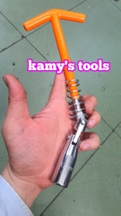 Tay mở bugi 16mm đầu bẻ Asaki model AK-7605