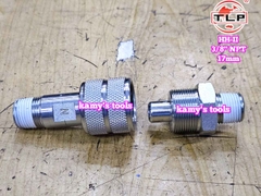 Bộ đầu khớp nối nhanh thủy lực TLP HH-II 3/8 inch NPT ren ngoài 17mm