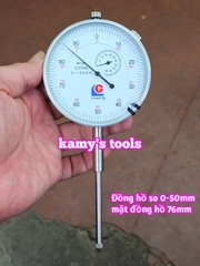 Đồng hồ so 0-50mm sai số 0.01mm mặt 76mm Guanglu 321-135W