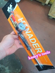 Tay bơm lốp xe ô tô, xe tải, xe máy có đồng hồ đầu cong và tay bơm lốp xe xoáy ti van quay kim vòi có đồng hồ loại thẳng