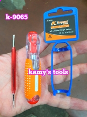 Bút thử điện 2 đầu 3.5mm dài 157mm Kapusi K-9065 100-500v, vít thử điện