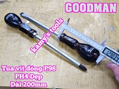 Tua vít đóng Goodman bake PH4 dẹp 12mm dài 200mm P98+12x200 P98-12x200