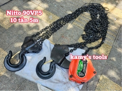 Pa lăng xích kéo tay Nitto 10 tấn 5m (5 mét) model 90VP5 cao cấp