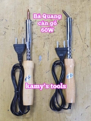 Mỏ hàn chì cán gỗ Bá Quang 60W loại cong và loại thẳng BQ-60GC BQ-60GT