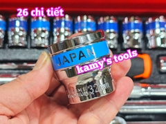 Bộ tuýp đầu khẩu 26 tiết 1/2 inch lục giác 8-32mm Hitman