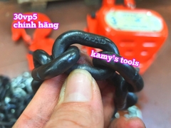 Pa lăng xích kéo tay Nitto 3 tấn 3m (3 mét) 5m (5 mét) model 30VP5 loại CB-II xích đóng logo G80 chính hãng cao cấp