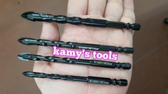 Mũi khoan đa năng (Gạch men, kính, tường, gỗ) đầu 4 cạnh thép cao cấp Winshine (bán lẻ từng cây)