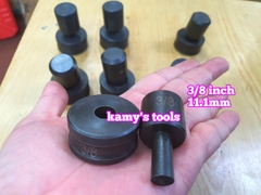 Khuôn đột lỗ mũi đột lỗ sắt V, thanh đồng cái dùng máy đột lỗ thủy lực CH-70 HHM-70 (bán lẻ 1 bộ)