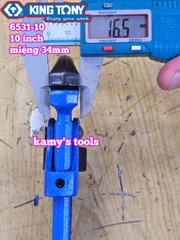 Mỏ lết răng Kingtony 10 inch 250mm 6531-10 mở miệng 34mm