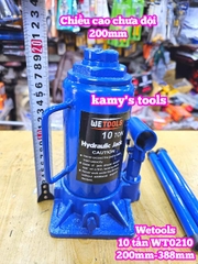 Kích con đội thuỷ lực 10 tấn Wetools WT0210 200mm-388mm