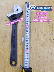 Mỏ lết miệng đen Kingtony 10 inch 250mm 3611-10P miệng mở 0-30mm