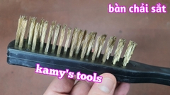 Bàn chải sắt cán nhựa cứng màu đen dài 240mm