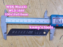 Lưỡi dao rọc giấy rọc cáp thép đen WSK Wasaki WLD-1688 bản dao 17.5mm dày 0.6mm dài 106mm
