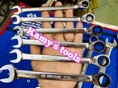 Bộ cờ lê vòng miệng tự động đảo chiều Kingtony 12212MRN 8-24mm (bộ vòng miệng tự động)