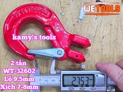 Móc cẩu nối xích chốt lưỡi gà 2 tấn dùng cho xích 7-8mm Wetools WT-32602