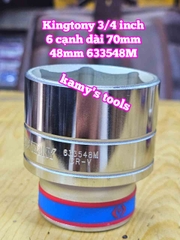 Đầu tuýp khẩu 3/4 inch 6 cạnh trắng Kingtony 45mm 46mm 48mm 50mm 633545M 633546M 633548M 633550M