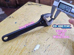 Mỏ lết miệng đen Kingtony 6 inch 150mm 3611-06P miệng mở 0-20mm