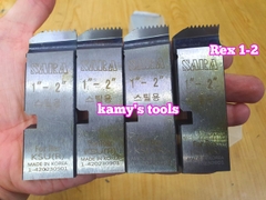 Dao tiện ren ống Rex hiệu Sara 1/2-3/4, 1-2, 2 1/2-3 inch ren ống 21-27mm, 34-60mm, 49mm-90mm hệ ren thông dụng BSPT
