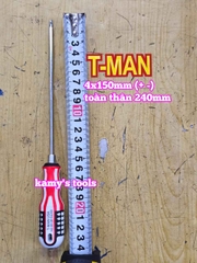 Tua vít 2 đầu bake dẹp T-MAN 4mm dài 100mm 150mm 4x100mm 4x150mm TMAN-6612-4B100 TMAN-6612-4B150