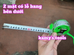 Thước cuộn 5m bản 25mm winshine vỏ trong 1 mặt và 2 mặt có lỗ bang, thước kéo 5m, thước rút 5m